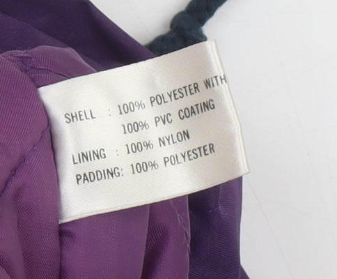 Gelert Women’s Purple Blue Parka Jacket L Hooded Waterproof