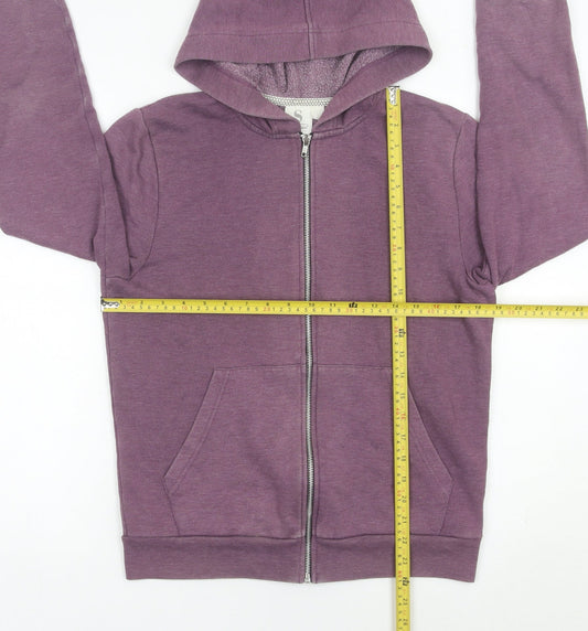 Topman Men’s Purple Full Zip Hoodie Size S Regular Fit Cotton Blend