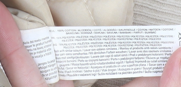 Primark Women’s Beige 2XS Bomber Jacket Cropped Cotton Casual