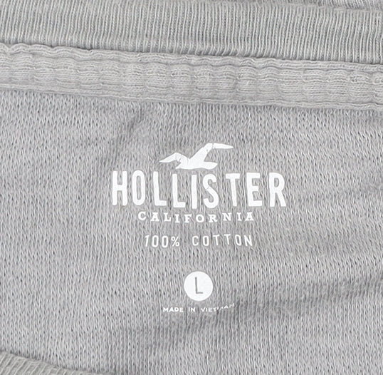 Mens UK Size L Hollister Grey Pullover Sweatshirt