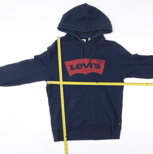 Mens UK Size S Levi's Blue Pullover Hoodie