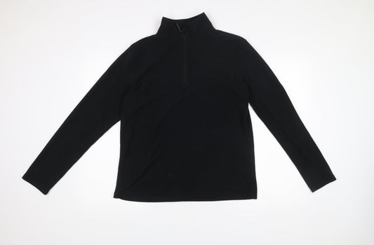 Peter Storm Womens Black Size 16 Fleece 1/2 Zip Jacket Outdoor Hiking