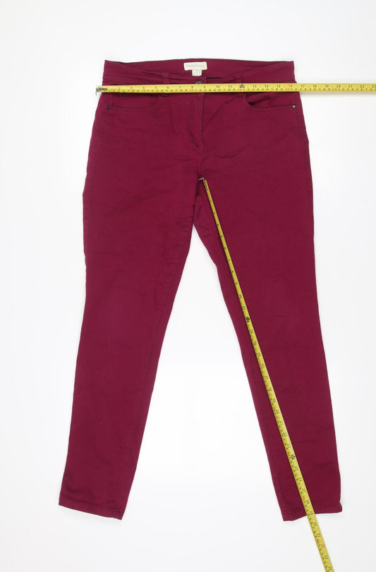 Monsoon Women’s Red Slim Jegging Trousers Size 12 Cotton Blend