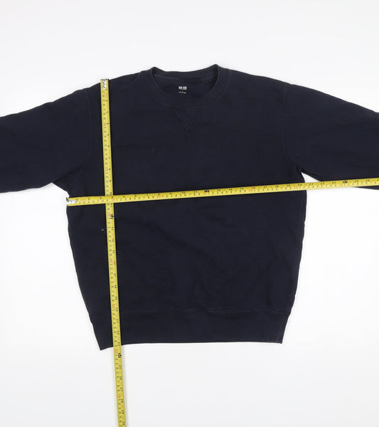 Uniqlo Men’s Black Small Sweatshirt Pullover Crew Neck Long Sleeve