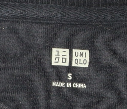 Uniqlo Men’s Black Small Sweatshirt Pullover Crew Neck Long Sleeve