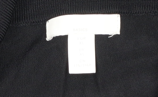 BASICS Men’s Black XL Polo Shirt Short Sleeve Viscose Blend