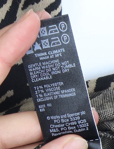 Marks and Spencer Womens Animal Print Pencil Skirt Size 12