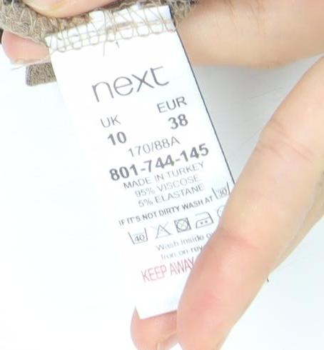 Next Womens Brown Leopard Print Shirt Dress Size 10 Viscose