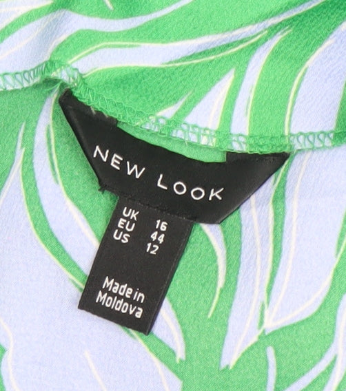 New Look Women’s Green Floral Pencil Skirt Size 16 Knee Length