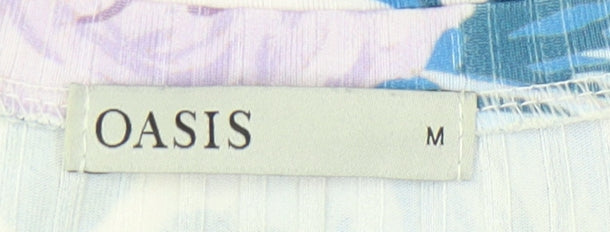 Womens UK Size M Oasis Multicoloured Basic T-Shirt