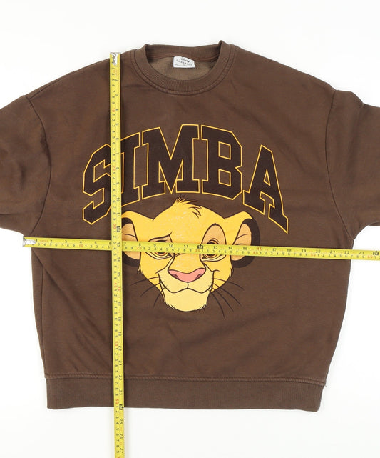 Womens UK Size XS Disney Brown Pullover Sweatshirt