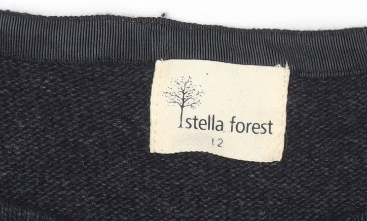 Stella Forest Womens Black Knit Sleeveless Bodycon Dress Size 12