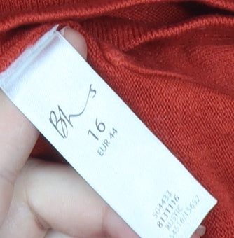 Womens UK Size 16 BHS Red Pullover Jumper