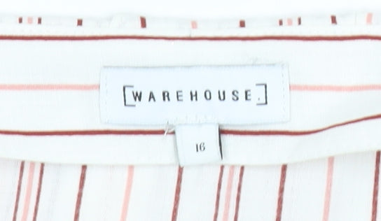 Womens UK Size 16 Warehouse White Camisole Blouse