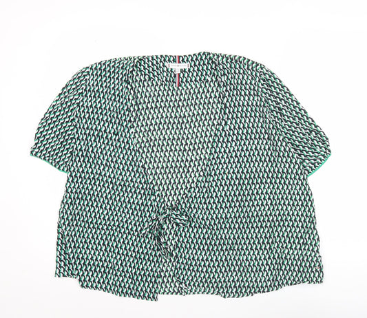 Womens UK Size 12 Tommy Hilfiger Multicoloured Wrap Blouse