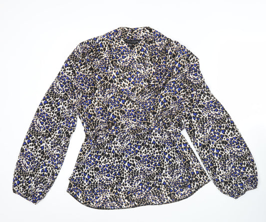 Womens UK Size 14 Dorothy Perkins Multicoloured Wrap Blouse
