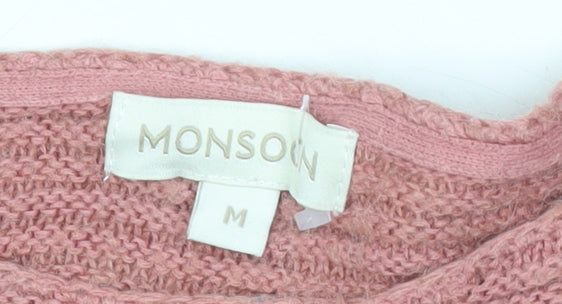 Womens UK Size M Monsoon Pink Pullover Jumper
