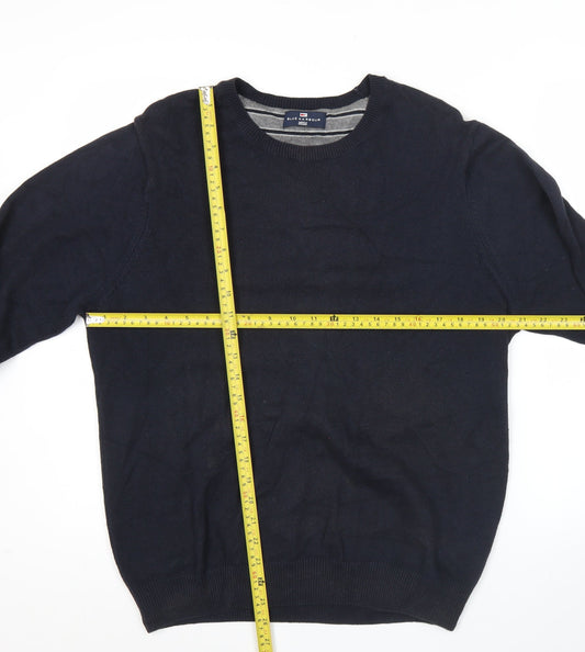 Marks and Spencer Men’s Blue Cotton Crew Neck Pullover Jumper M