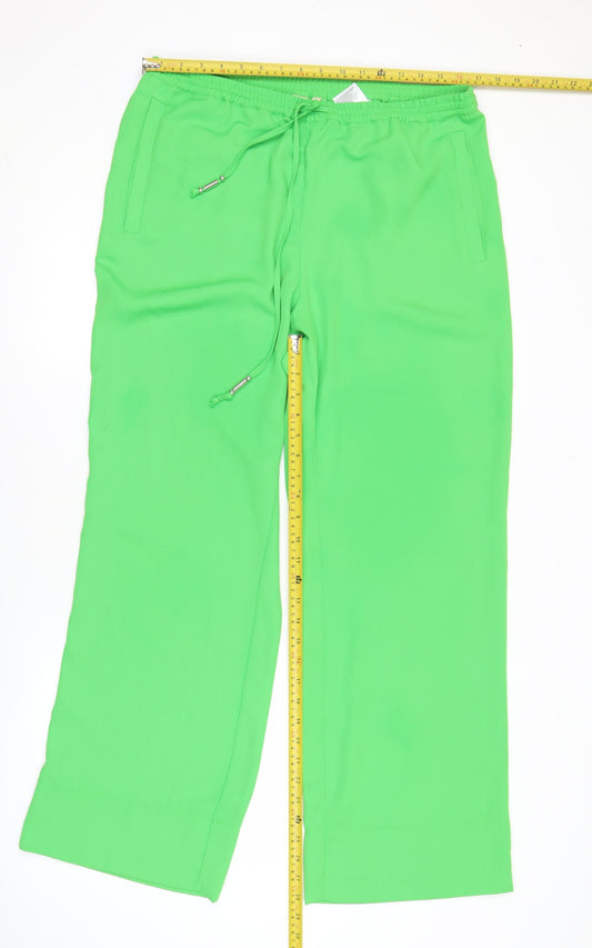 Womens UK Size 12 H&M Regular Fit CasualTravel Green Trousers