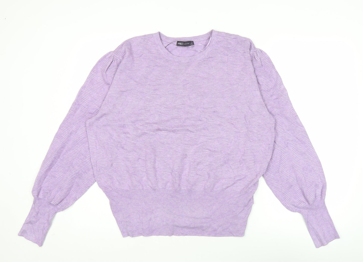 Womens UK Size XL Marks and Spencer Purple Pullover Jumper
