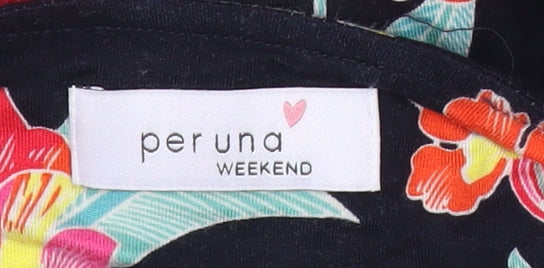 Marks and Spencer Per Una Women’s Size 8 Black Floral Sleeveless Jumpsuit