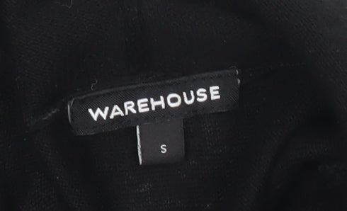 Womens UK Size S Warehouse Black Cardigan Jumper