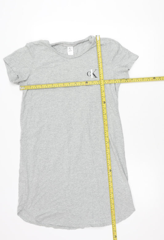 Calvin Klein Womens Grey Short Sleeve Crew Neck T-Shirt Size M