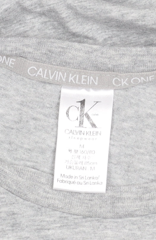 Calvin Klein Womens Grey Short Sleeve Crew Neck T-Shirt Size M