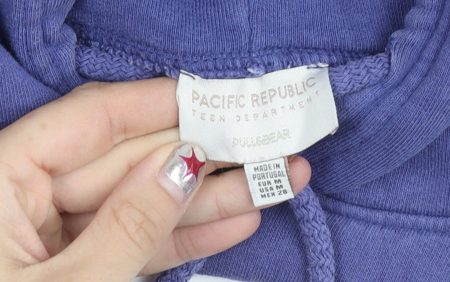 Teens UK Size 12 Pull&Bear Blue Pullover Hoodie
