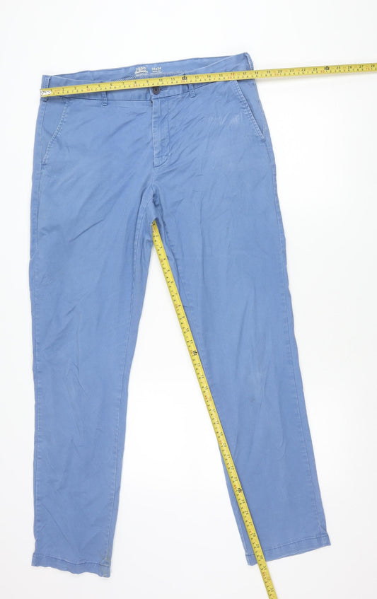 IZOD Men’s Blue Slim Fit Chino Trousers 34x34 Casual Cotton