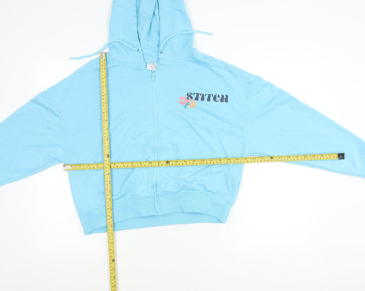 Disney Primark Women’s Blue Stitch Hoodie Jacket Size 12