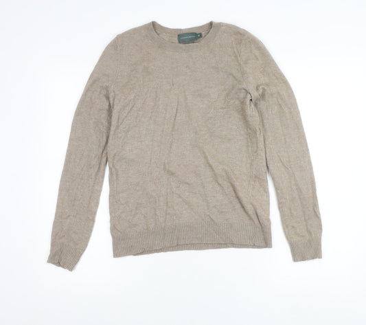 Womens UK Size M Paraphrase Beige Pullover Jumper