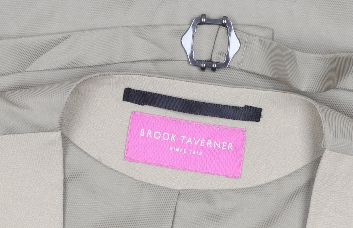 Brook Taverner Womens Beige Suit Waistcoat Slim Fit Size S