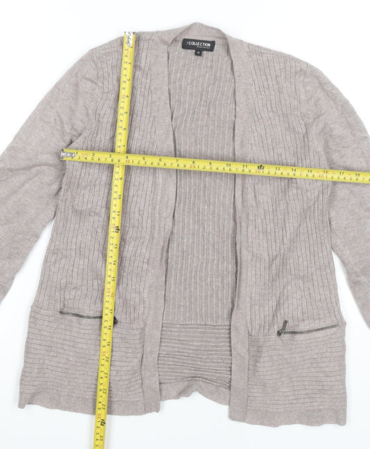 Debenhams Women’s Beige Cardigan Size 12 Long Sleeve Knit