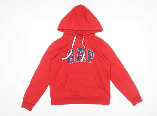 Gap Women’s Red Pullover Hoodie Small Regular Fit Logo
