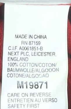 Next Women Red Cotton Corduroy Pencil Skirt Size 8