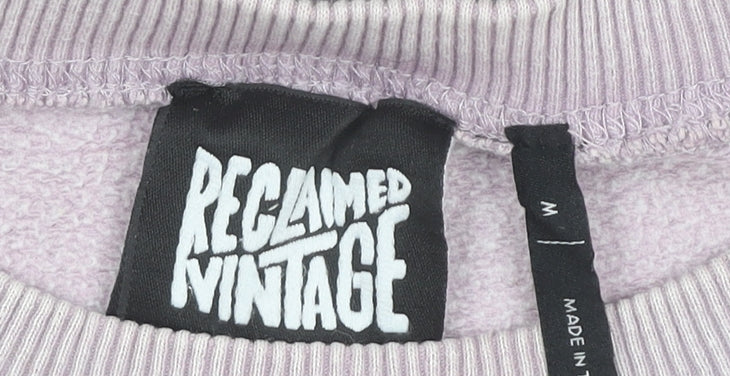 Mens UK Size M Reclaimed Vintage Purple Pullover Sweatshirt