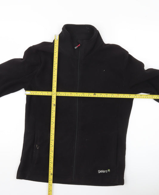 Gelert Womens Black Fleece Jacket UK 12 Outdoor Full Zip Lightweight