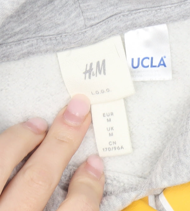 H&M Women’s Grey UCLA Hoodie Medium Graphic Print Pullover