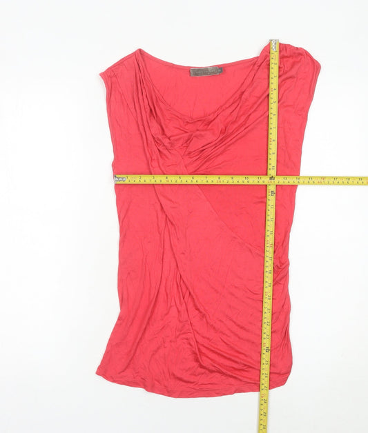 Mint Velvet Women’s Red Wrap Blouse Size 12 Sleeveless Viscose