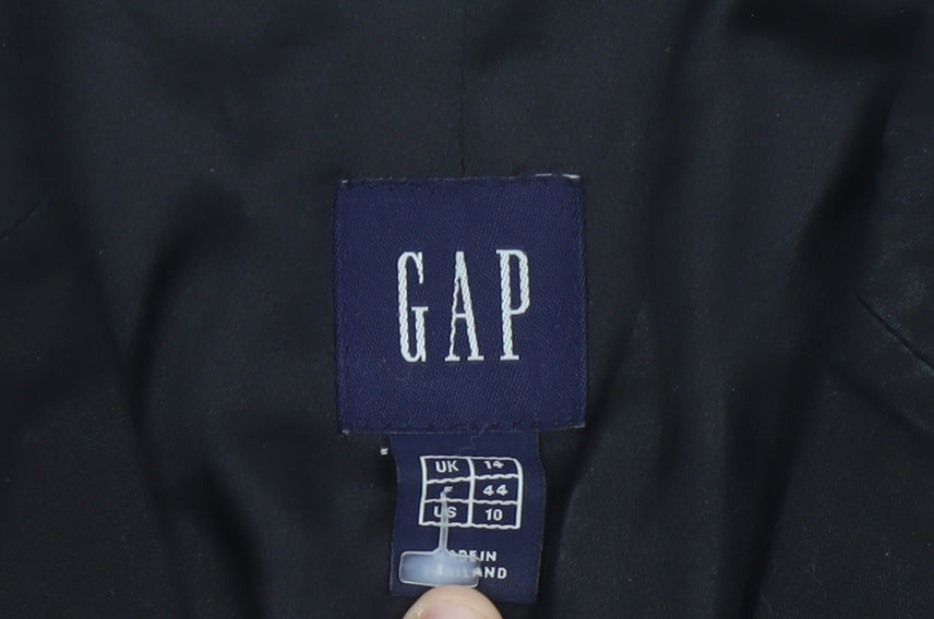 GAP Women’s Black Suit Jacket UK 14 Regular Fit One Button Blazer