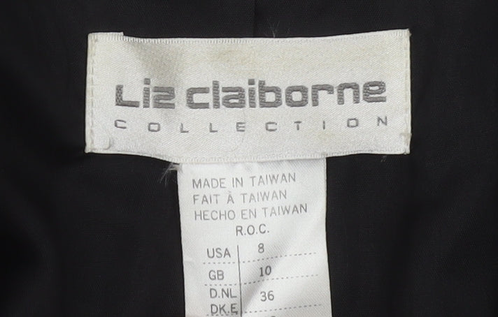 Liz Claiborne Womens Black Wool Blazer UK 10 Regular Fit