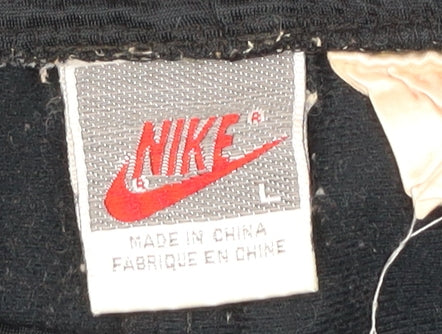 Nike Men’s Black Track Pants L Vintage Retro Sportswear Running