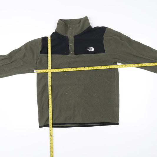The North Face Men's Green Fleece Sweatshirt M Henley Style Outdoor