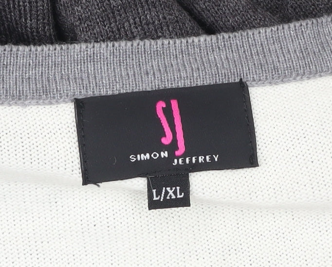 Womens UK Size LXL Simon Jeffrey Multicoloured Cardigan Jumper
