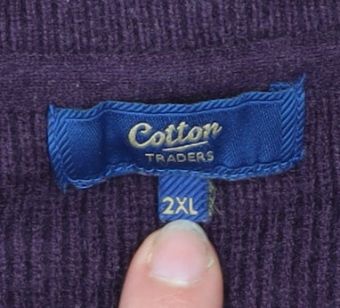 Cotton Traders Men’s Purple 2XL Crew Neck Pullover Jumper