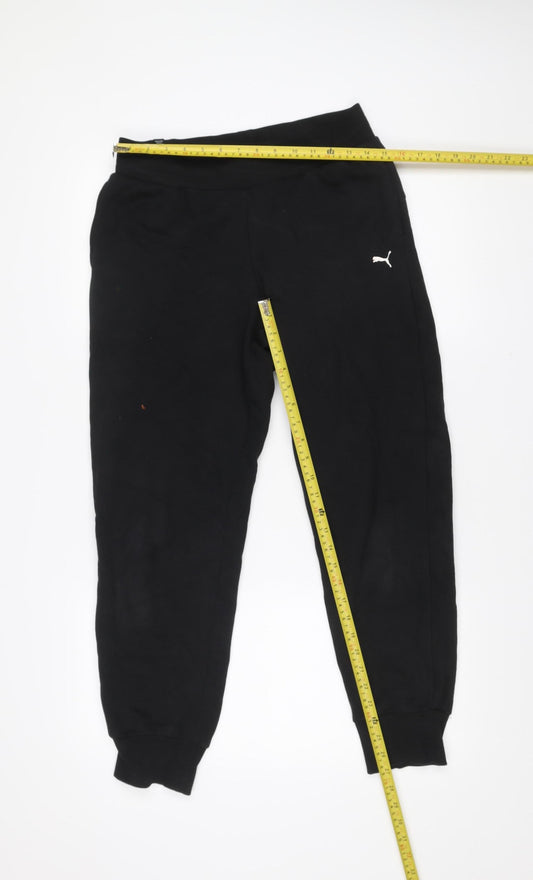 Puma Men's Black Jogger Sweatpants Size S Regular Fit Tapered