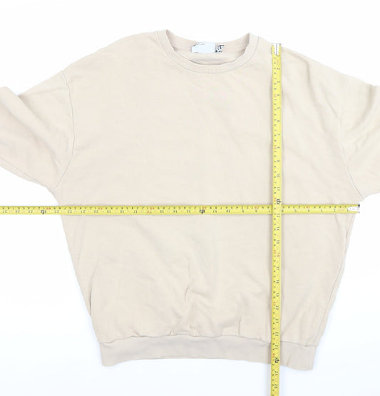 Mens UK Size L ASOS Beige Pullover Sweatshirt