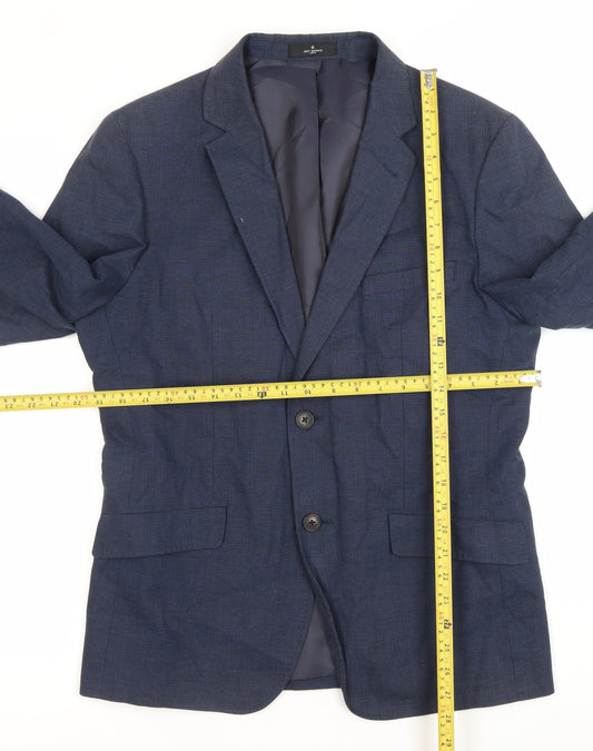 Mens UK Size 38 Jeff Banks Regular Blue Suit Jacket