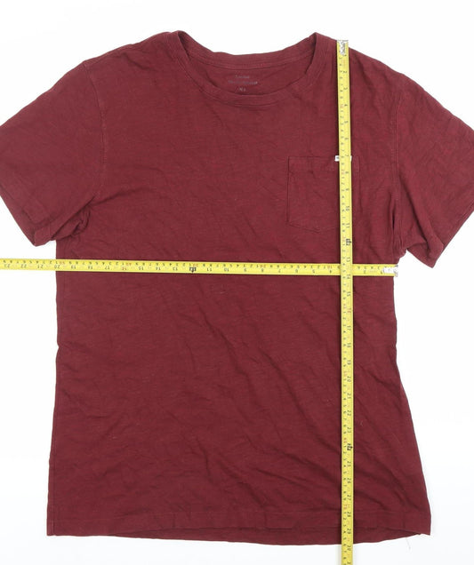 Peter Werth Men’s Red XL Crew Neck Cotton T-Shirt with Pocket